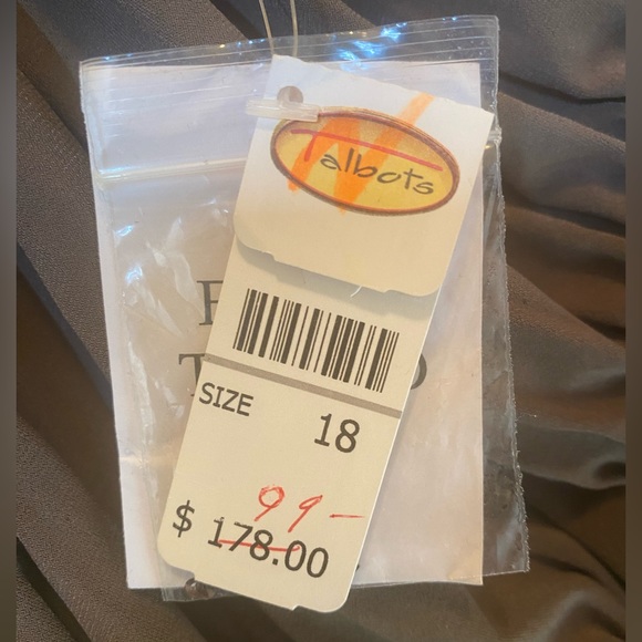 Talbots One Shoulder Dress with Embellished Belt - Picture 5 of 7